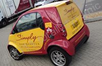 Smart Fortwo wrapped in printed wrap by Totally Dynamic South London