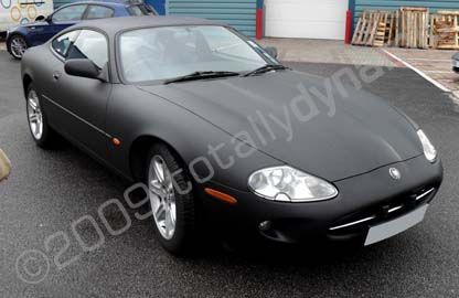 Jaguar XK8 wrapped matt black by Totally Dynamic North London