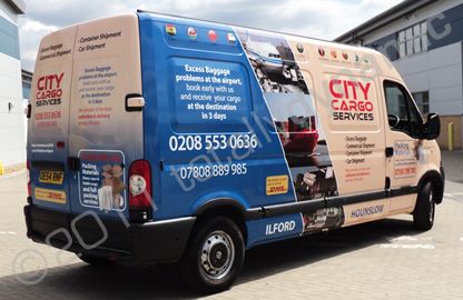 Nissan Primastar wrapped in printed wrap by Totally Dynamic South London