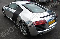 Audi R8 fully wrapped in chrome vinyl by Totally Dynamic North London