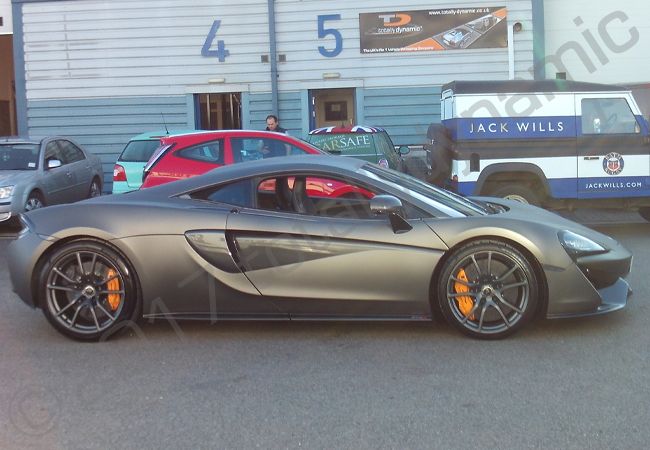 McLaren 570S wrapped in a matt metallic grey vinyl car wrap