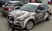 Fleet of Audi A1s wrapped in fully printed design by Totally Dynamic South London