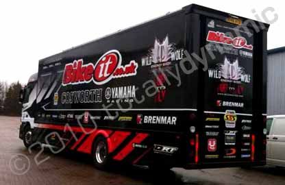GP Motocross Truck wrapped for Dixon Yamaha by Totally Dynamic Southampton