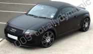 Audi TT wrapped matt black with carbon fibre roof by Totally Dynamic Leeds/Bradford