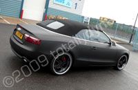 Audi A5 convertible wrapped matt black by Totally Dynamic North London