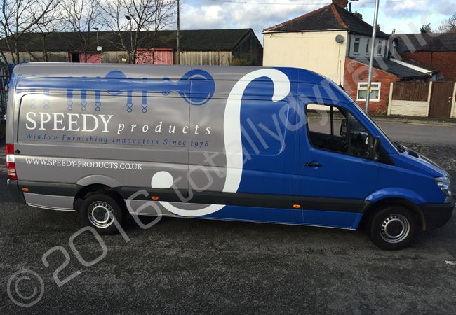 Mercedes Sprinter vinyl wrapped for Speedy Products