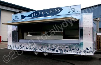 Catering trailer wrapped for Express Cafes by Totally Dynamic North London