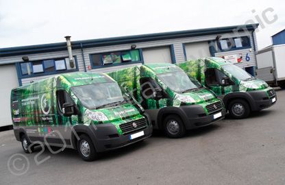 Fleet of vans wrapped for Paper Round by Totally Dynamic North London