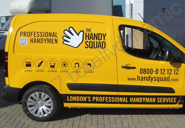 Citroen Berlingo vans vinyl wrapped for the Handy Squad