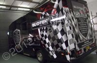 Race Transporter wrapped in printed design by Totally Dynamic Lincolnshire
