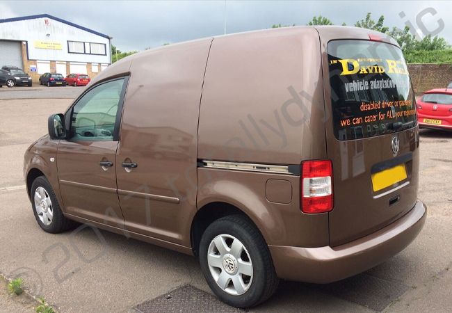 VW Caddy van fully wrapped in gloss metallic brown