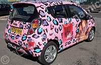 Chevrolet Spark wrapped for Wah Nails by Totally Dynamic North London