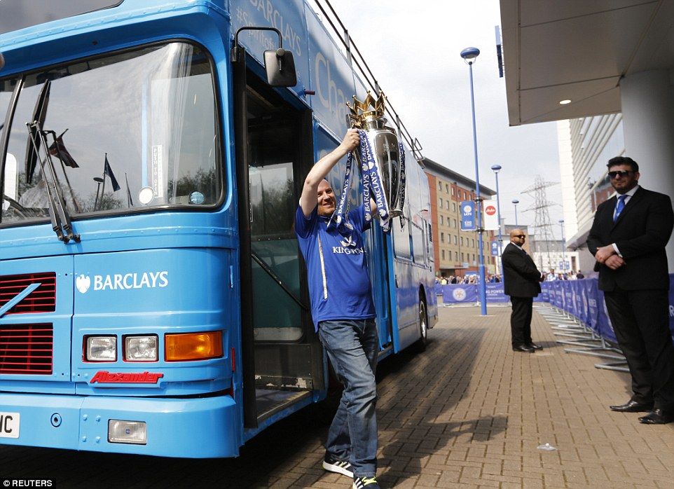 Open top bus vinyl wrapped for Barclays & Leicester City FC