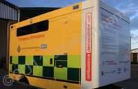 Trailer wrapped in Ambulance design for London Ambulance Service by Totally Dynamic Norfolk