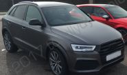 Audi Q3 vinyl wrapped in a matt metallic grey car wrap