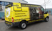 Ford Transit LWB wrapped in full colour wrap by Totally Dynamic North London