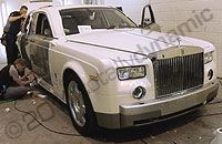 Rolls Royce Phantom wrapped in two tone pearl white by Totally Dynamic North London