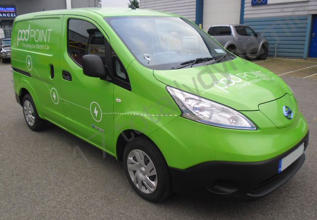 Nissan NV200 fully vinyl wrapped for Pod Point