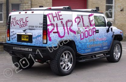 H2 Hummer wrapped in printed design by Totally Dynamic Leeds/Bradford