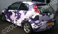 Fiat Punto wrapped in Camo at Totally Dynamic Central Scotland