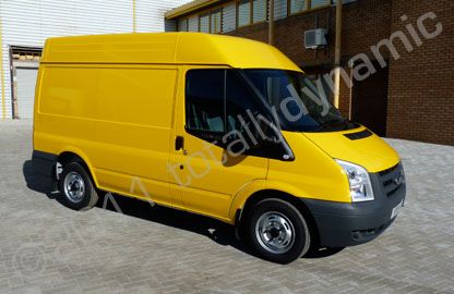 Ford Transit van wrapped yellow by Totally Dynamic Milton Keynes