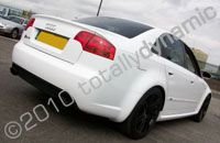 Audi RS4 wrapped gloss white by Totally Dynamic North London