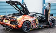 Lamborghini Aventador wrapped for the 2016 Modball Rally