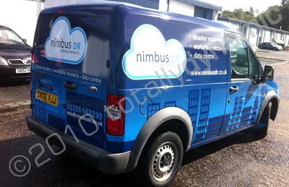 Ford Transit Connect designed and wrapped for Nimbus by Totally Dynamic Central Scotland