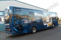 Tour Bus wrapped in a full colour printed design by Totally Dynamic North London