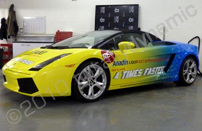 Lamborghini Gallardo in a full printed wrap by Totally Dynamic Leeds/Bradford