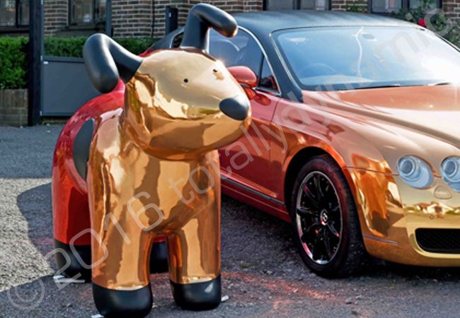 Dave the Dog - fully wrapped in printed chrome vinyl