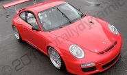 Porsche GT3 RS Carrera Cup race car wrapped gloss red by Totally Dynamic North London