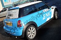 Minis wrapped in printed design by Totally Dynamic North London