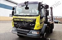 DAF LF cab fully wrapped in printed vinyl design by Totally Dynamic South London