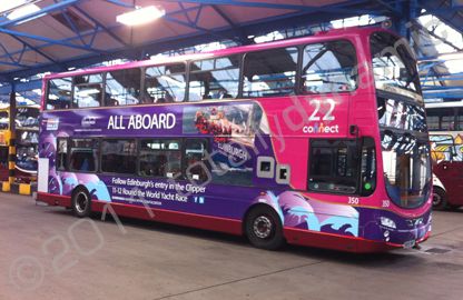 Double Decker Bus with full colour part-wrap wrapped by Totally Dynamic Central Scotland