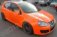 VW Golf fully wrapped in printed design by Totally Dynamic North London