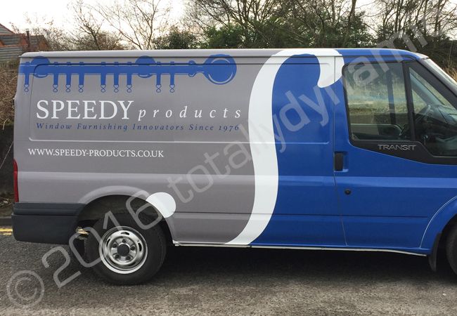 Ford Transit vinyl wrapped for Speedy Products