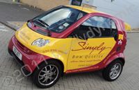Smart Fortwo wrapped in printed wrap by Totally Dynamic South London