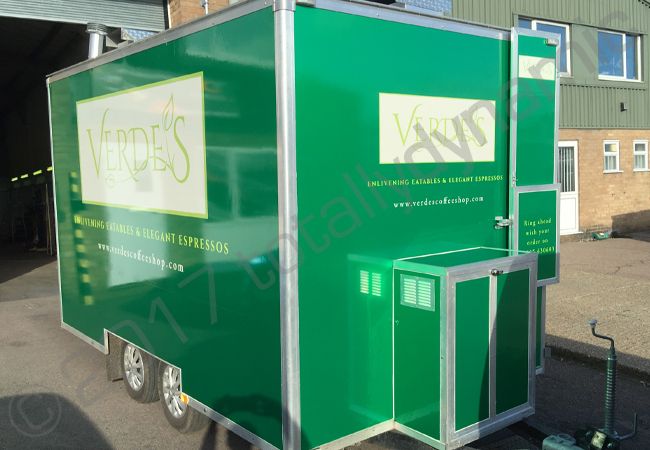 Catering Trailer vinyl wrapped for Verdes