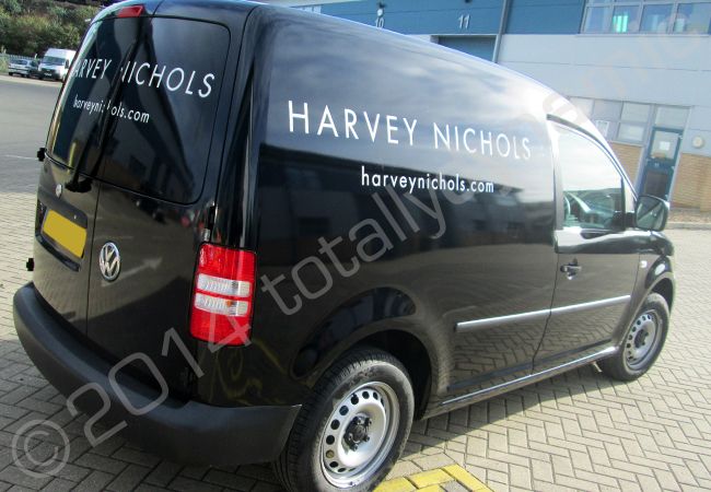 VW Caddy fully vinyl wrapped for Harvey Nichols by Totally Dynamic South London