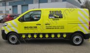 Citroen Dispatch vinyl wrapped in a printed van wrap for Sumo Survey Services