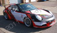 Porsche 997 Race car fully wrapped by Totally Dynamic Norfolk