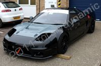 Honda NSX wrapped in printed matt wrap plus green chrome