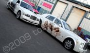 Rolls Royce & Bentley wrapped pearlescent white and graphics by Totally Dynamic North London