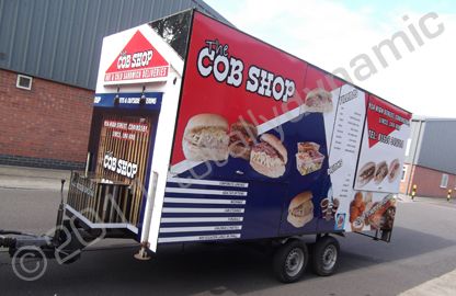 Catering trailer wrapped in fully printed wrap by Totally Dynamic Lincoln