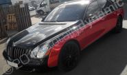 Maybach wrapped in red chrome with black grill by Totally Dynamic North London