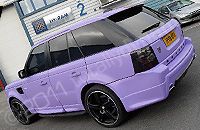 Range Rover Sport wrapped matt purple by Totally Dynamic North London