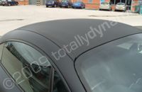 Audi TT wrapped matt black with carbon fibre roof by Totally Dynamic Leeds/Bradford