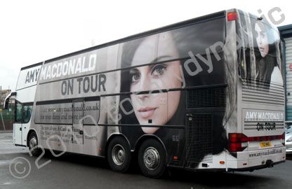 Bus wrapped for Amy MacDonald tour by Totally Dynamic North London