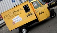 Piaggio 3 Wheel Van wrapped by Totally Dynamic North London